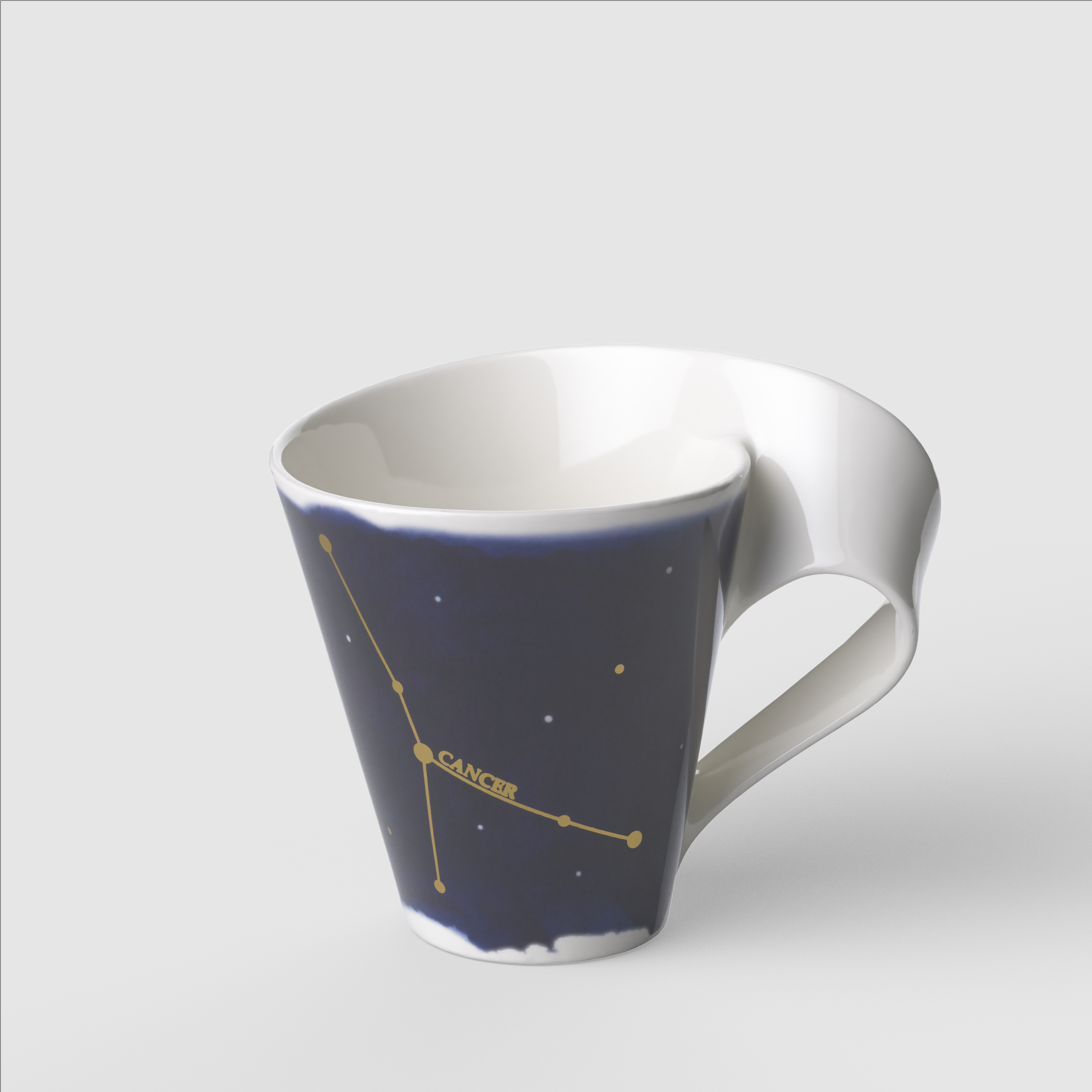 NewWave Mug Multi-colored, 8.2 oz, Premium Porcelain