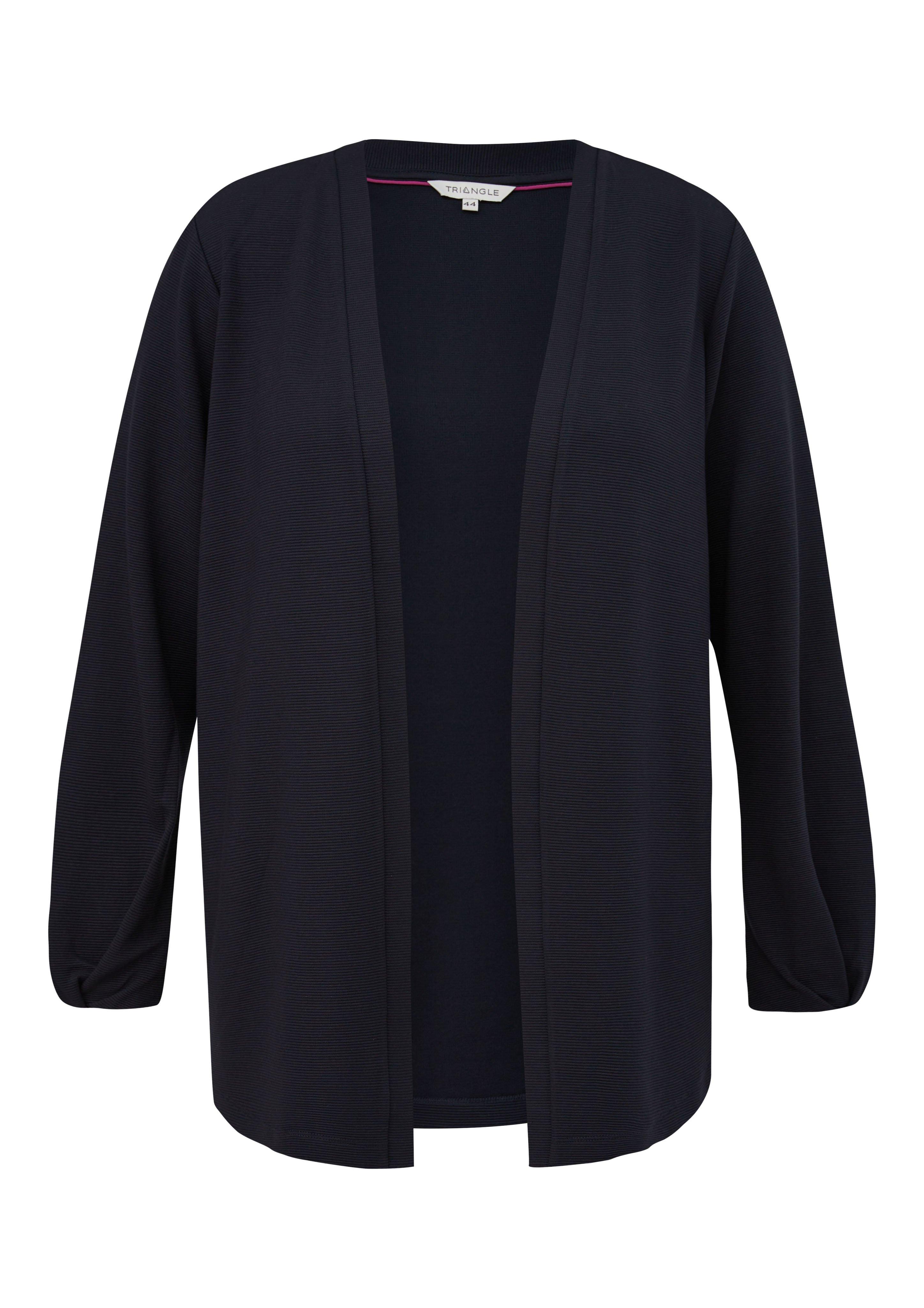 Verschlussloser Cardigan in Rippstruktur