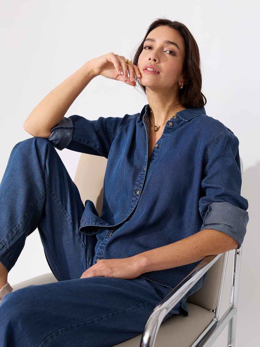 Aida skjorte Dark Denim