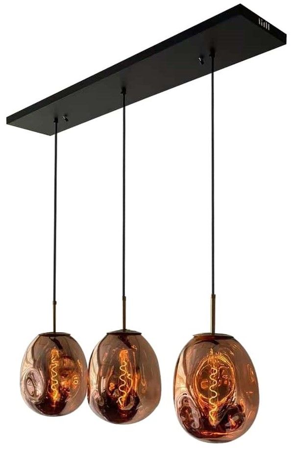 Hanglamp 3-lichts Rood Boaz B120 x D20 cm