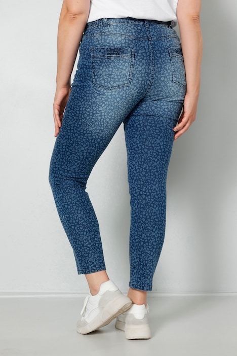 Jeans, Slim Fit, Animalprint, 5-Pocket
