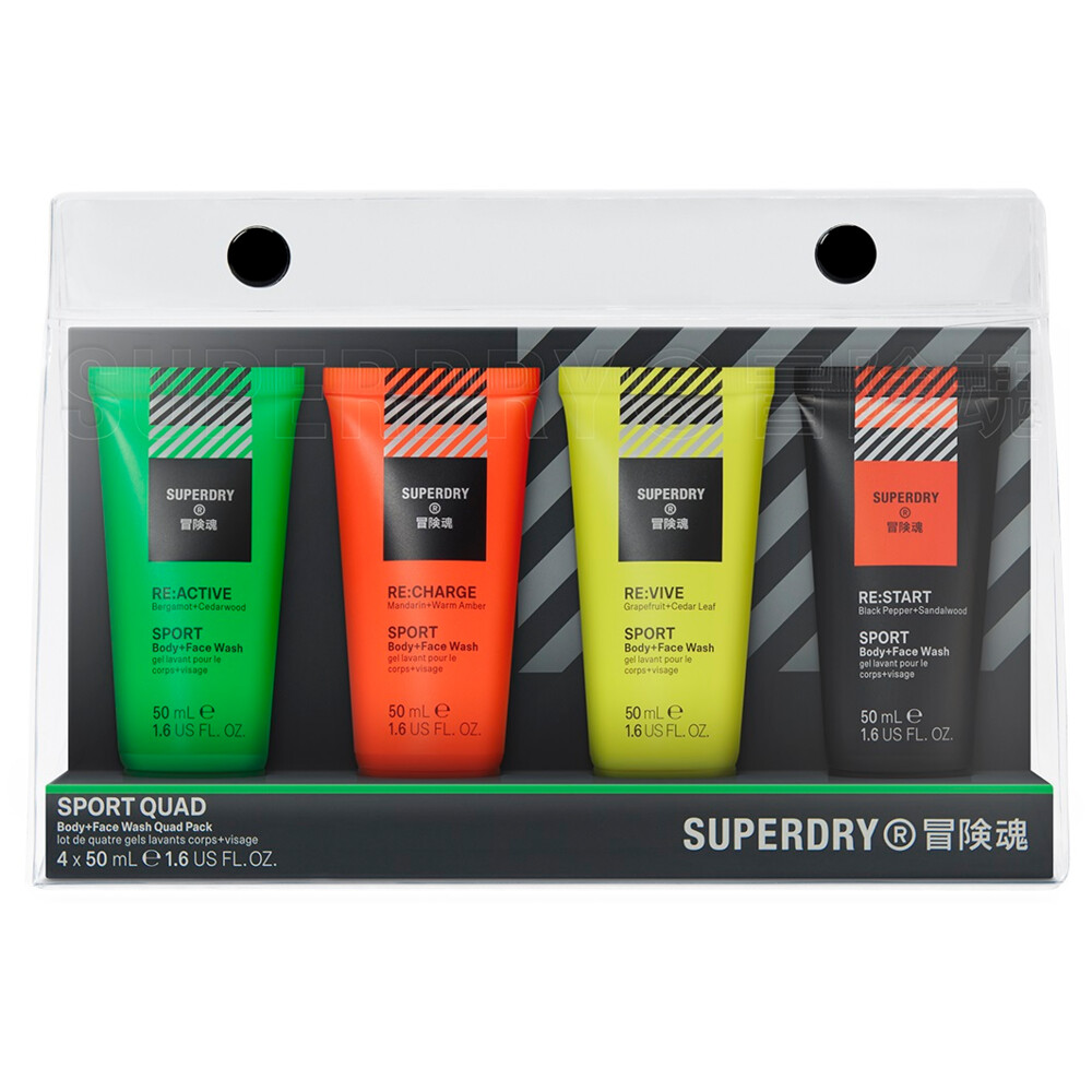 Superdrysport Sport Body & Face Wash Geschenkset4 stuks