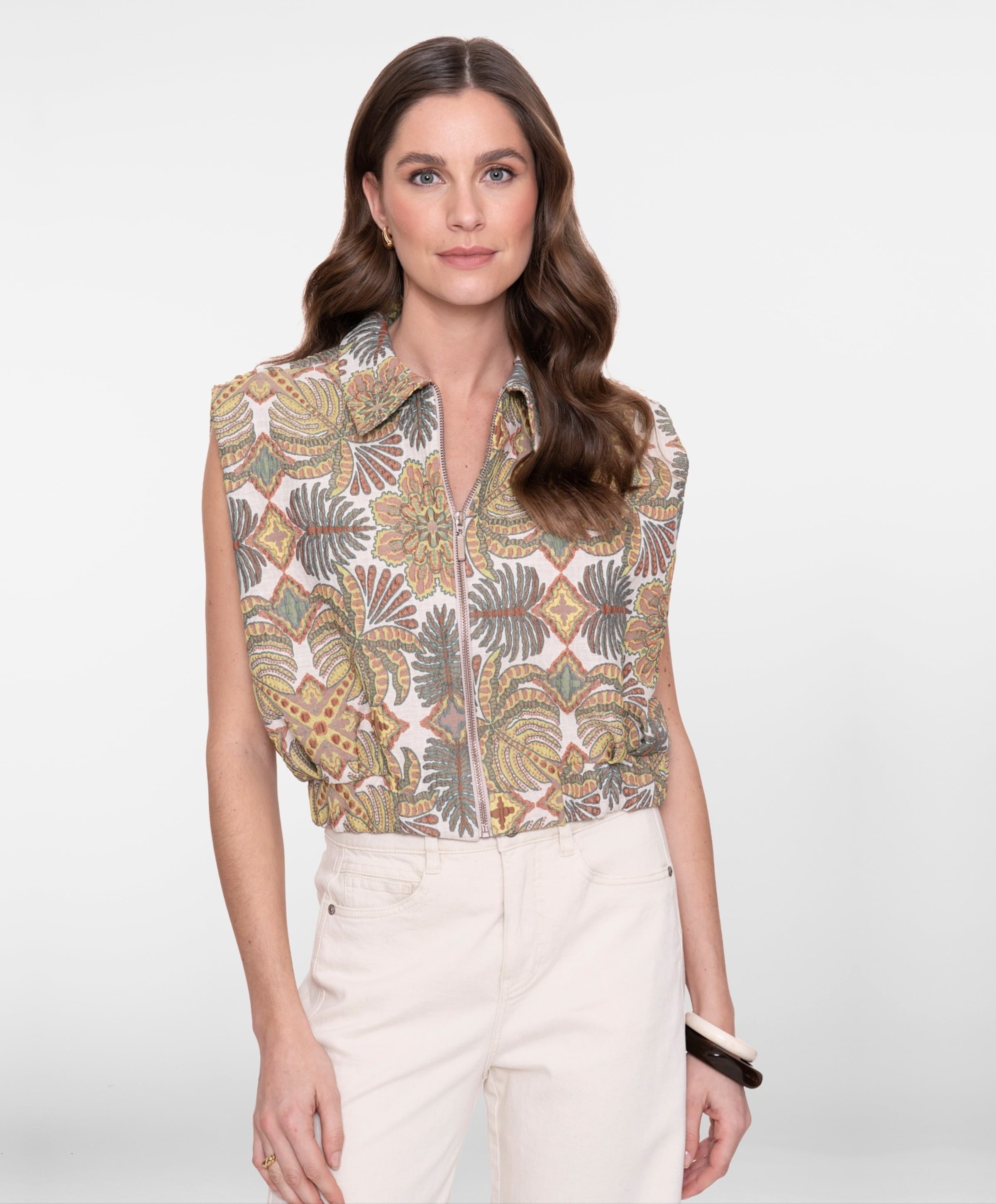 Geisha Dames gilet beige