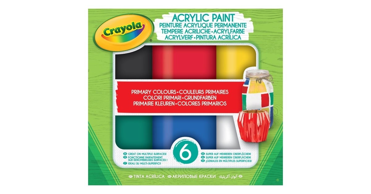 CrayolaAcrylverf Primaire tinten - 6 stuks