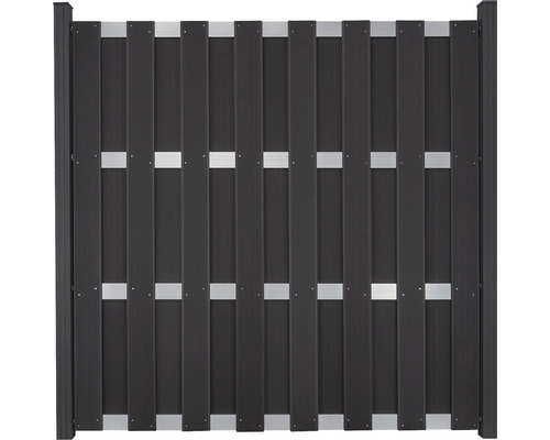 Hoofdelement GroJa Merano voorgemonteerd zonder palen, dwarsbalken zilver 180 x 180 cm antraciet