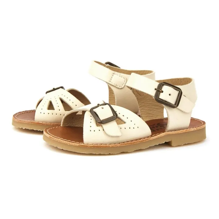 Young Soles Sandales Cuir Pearl | Ecru
