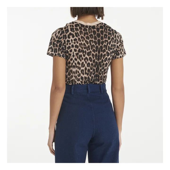Baserange T-shirt Bamboo Lyocell Imprimé | Léopard