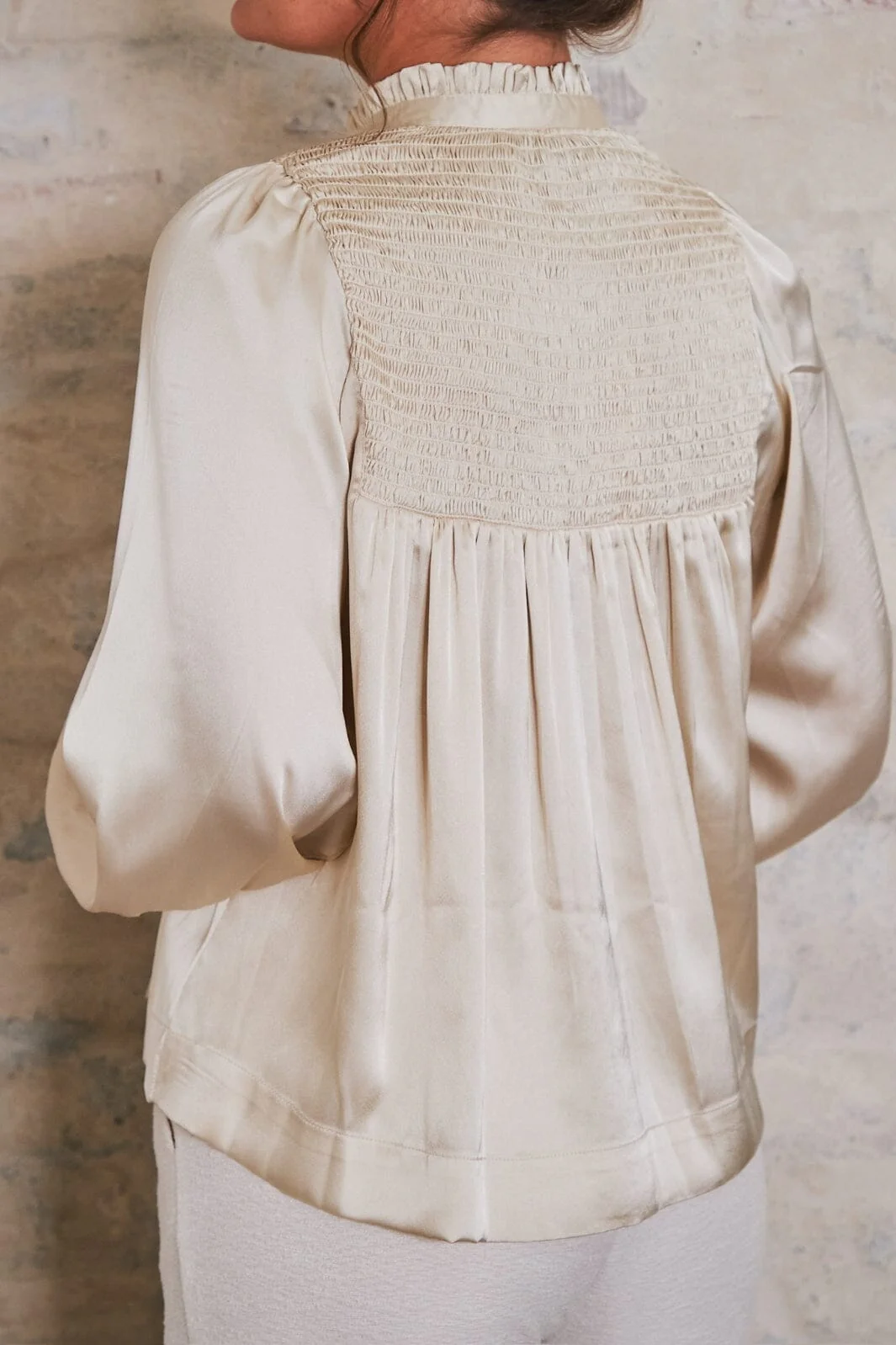 Neo Noir Jill Smooth Satin Blouse