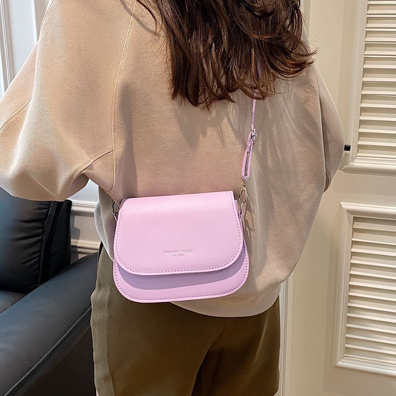 Maorong - Crossbodytas van imitatieleer met letterprint