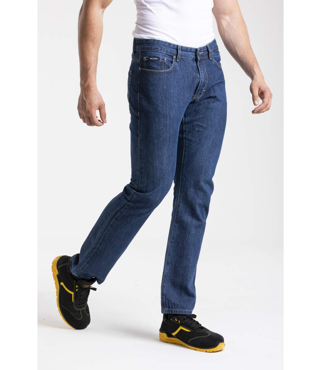 Jeans de travail coton coupe confort stone DENIM