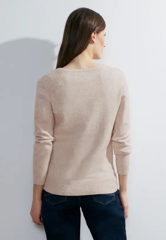 Cosy Strickpullover - golden sand melange