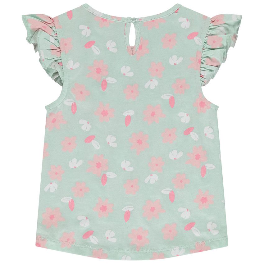 Lot de 4 t-shirts manches courtes volantées pour bébé fille - Blanc