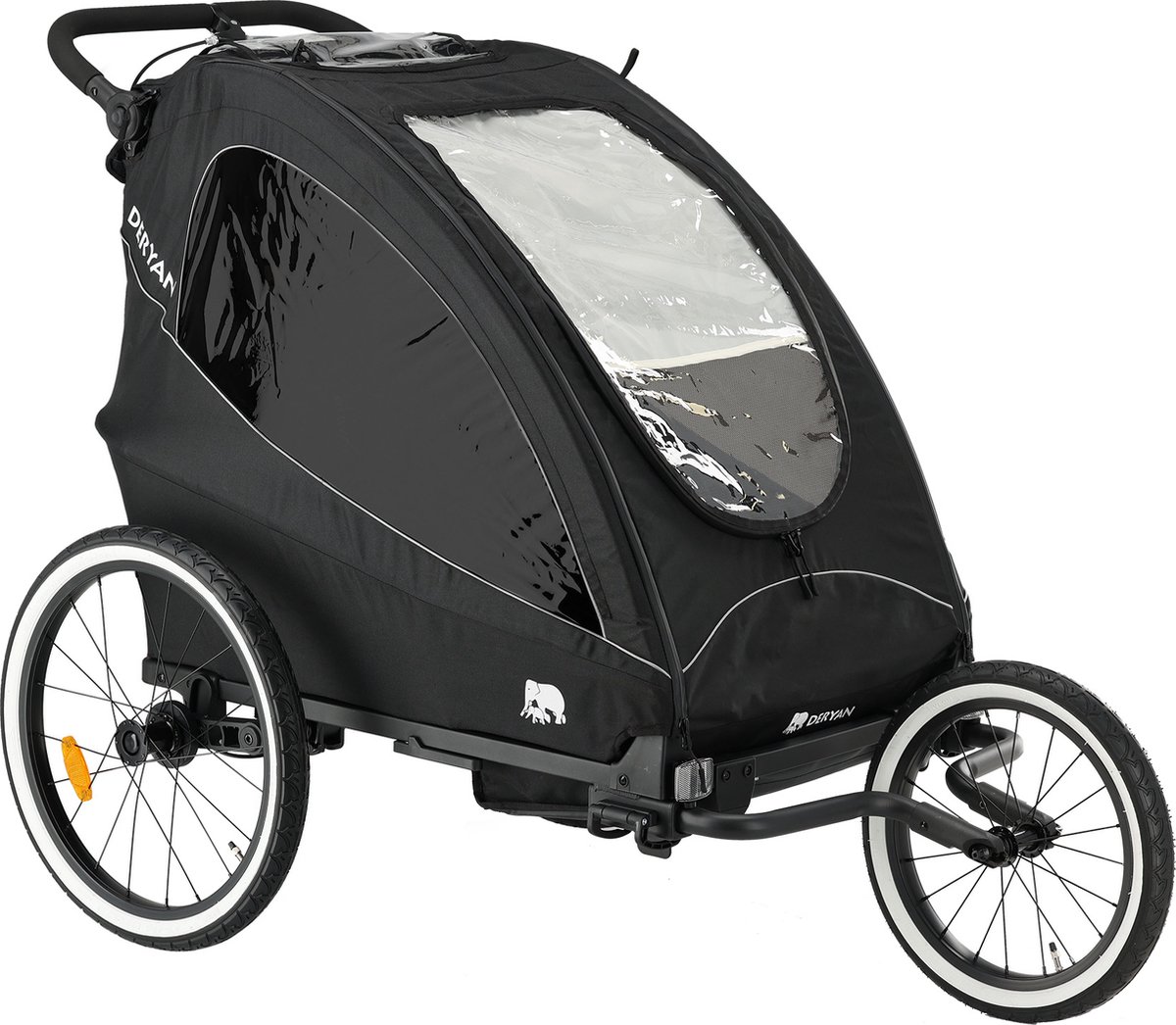 Deryan Luxe 3-in-1 fietskar - Black