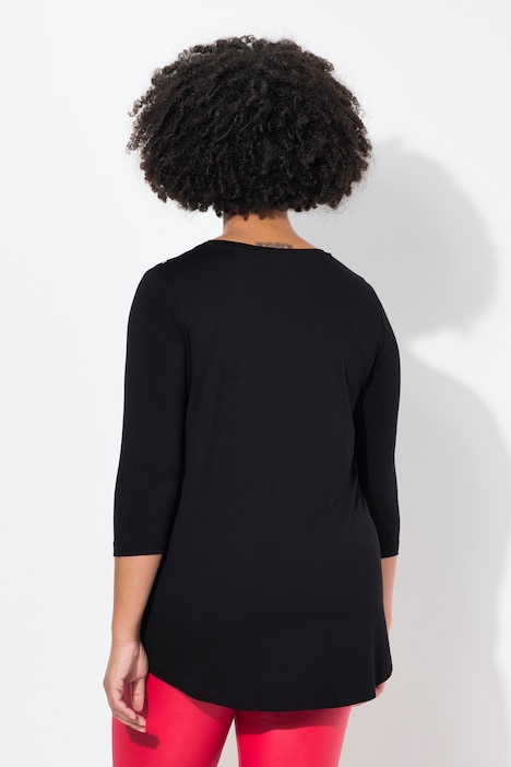 T-Shirt, A-Linie, Sterne, 3/4-Ärmel