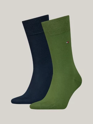 Pacote com 2 pares de meias clássicas com estampa de bandeira.