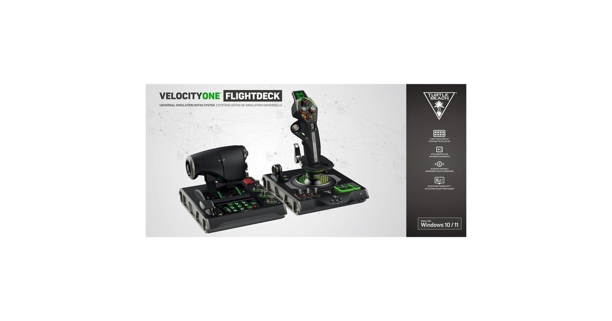 Turtle BeachVelocityOne Flightdeck gaming hotas  (Zwart, Windows 10/11)