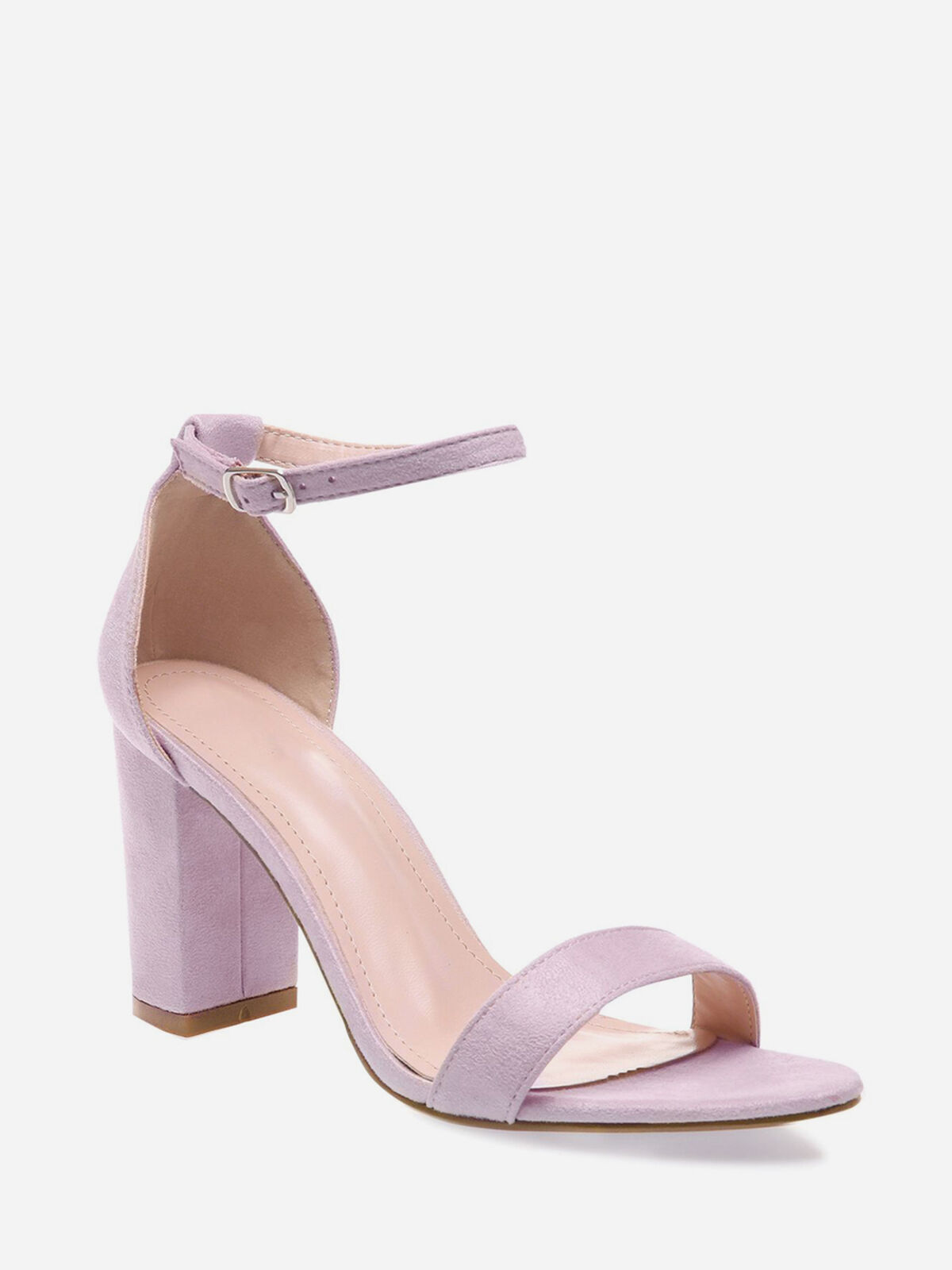 Sandales à brides et talon carré- Violet