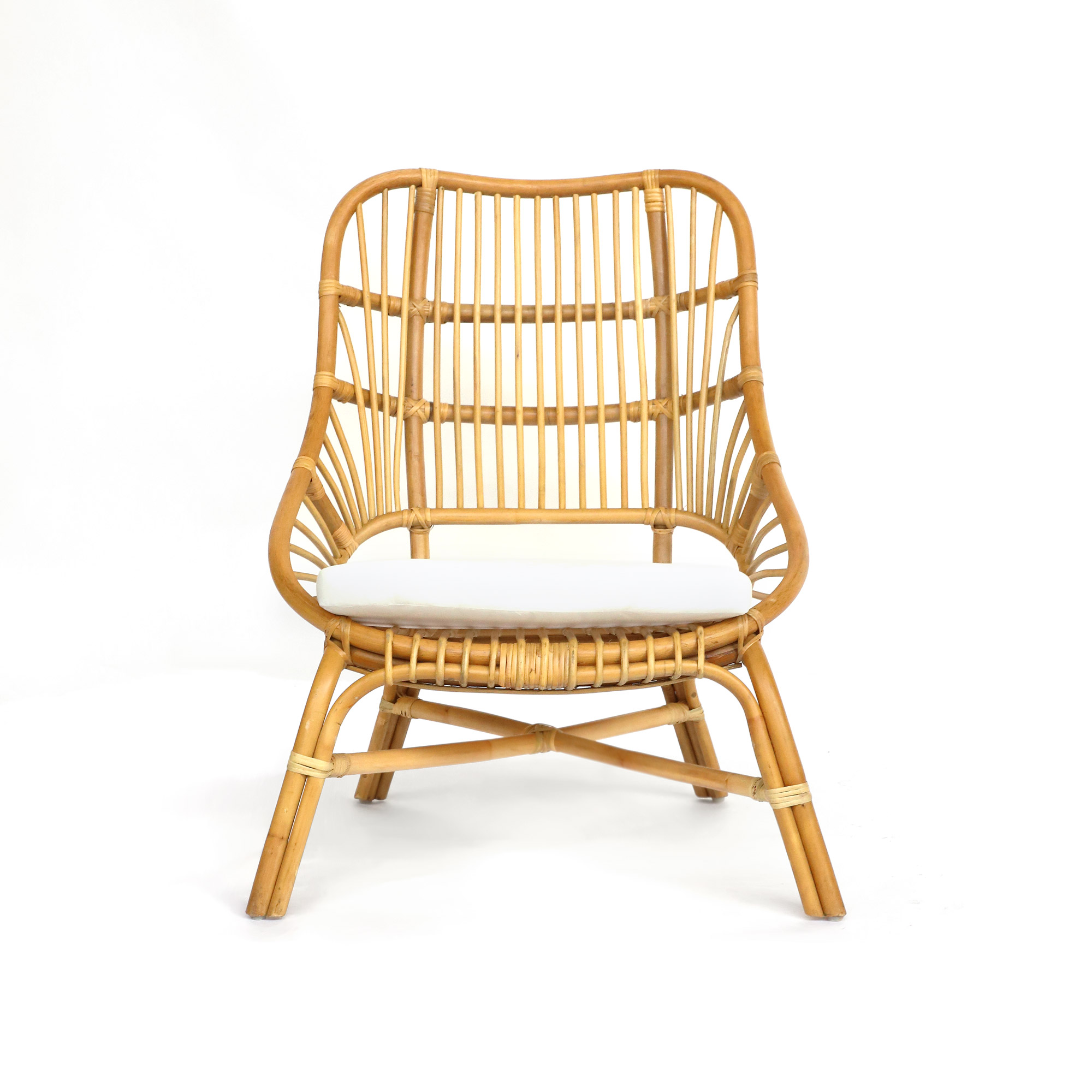 Lounger 'Bennet' aus Rattan, natur, B 68 cm, H 91 cm, L 76 cm von fischer's lagerhaus