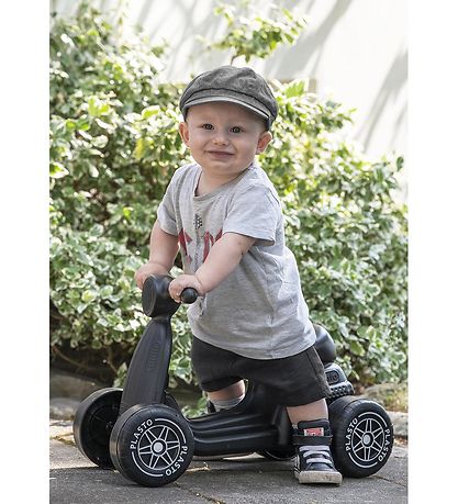 Plasto Scooter mit leisen Rädern - Schwarz