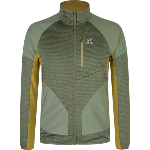 Veste polaire randonnée MONTURA THERMAL GRID 2 GREEN SALVIA/BRONZE BROWN