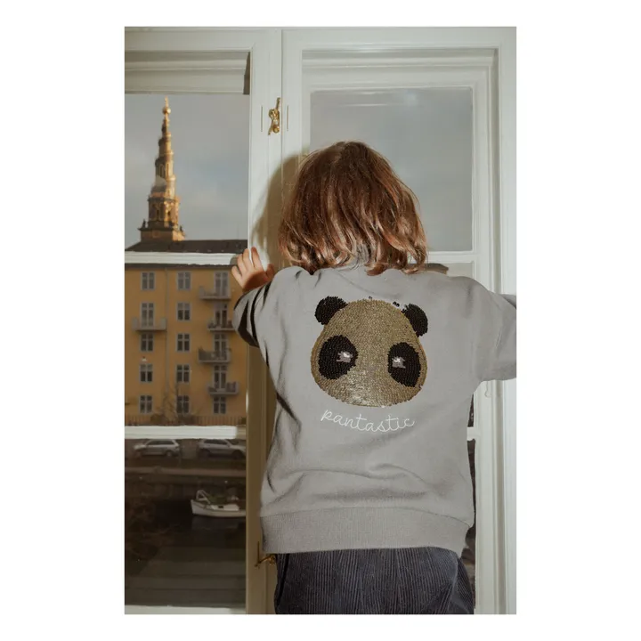 Konges Sløjd Bomber Coton Bio Panda Lou Sequin | Gris anthracite