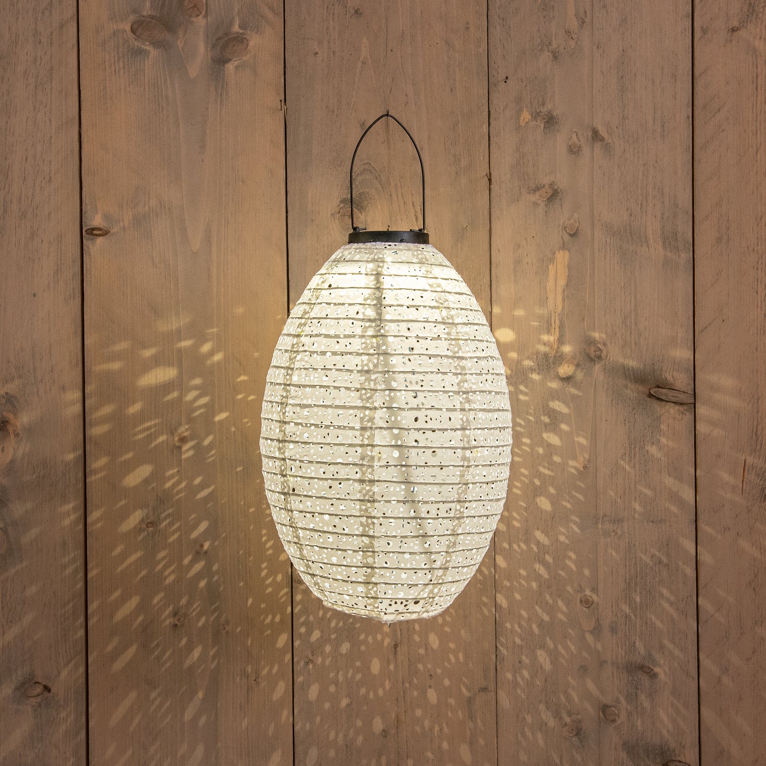 Anna's Collection solar lampion wit D 22 H 32 cm