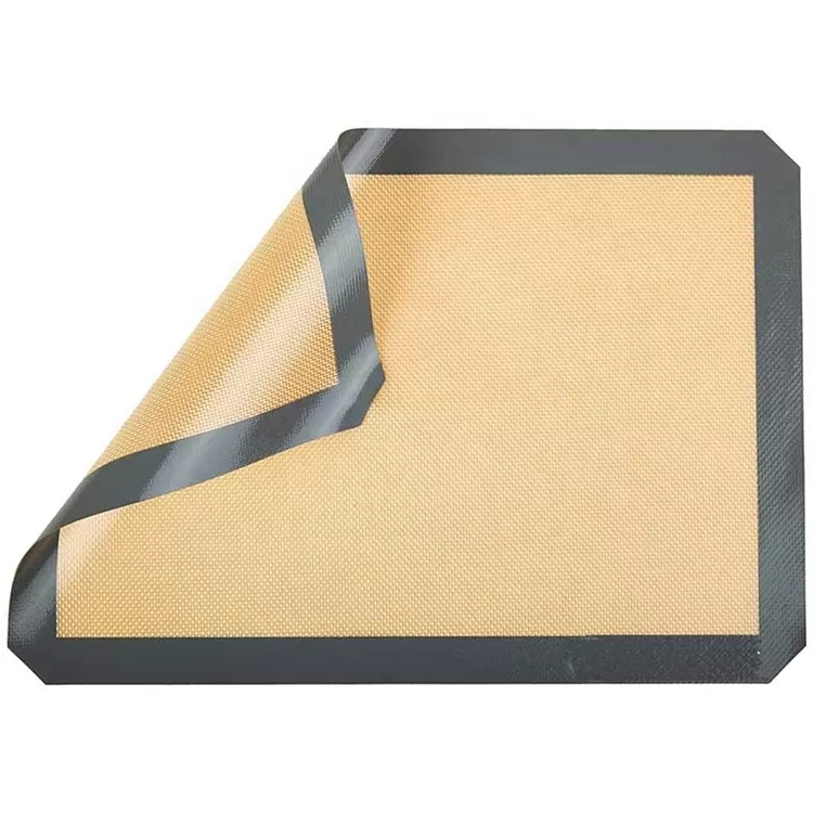 (3er Set) Silikon Anti-Haft Backpapier Wiederverwendbare Backofen Matte - Braun