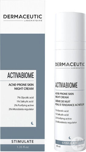 Dermaceutic Activabiome Crème De Nuit Peau À Tendance Acnéique Flacon 40ml