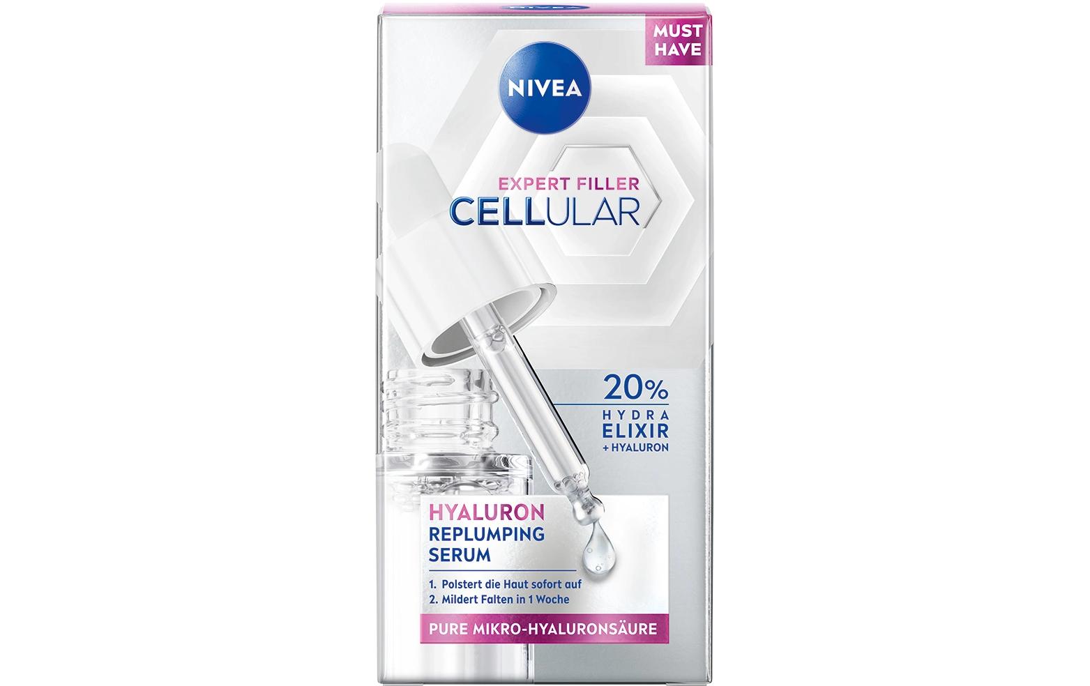 Gesichtsserum Filler Hyaluron Replumping 15 mlSerum regeneriert die hauteigenen Feuchtigkeitsspeicher und glättet die Hautoberfläche sichtbar