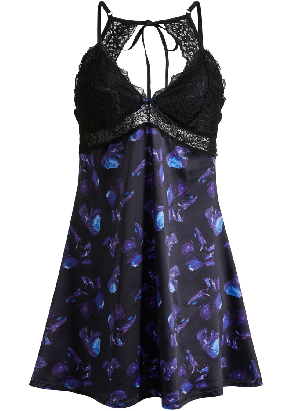 Nuisette en satin à nouer