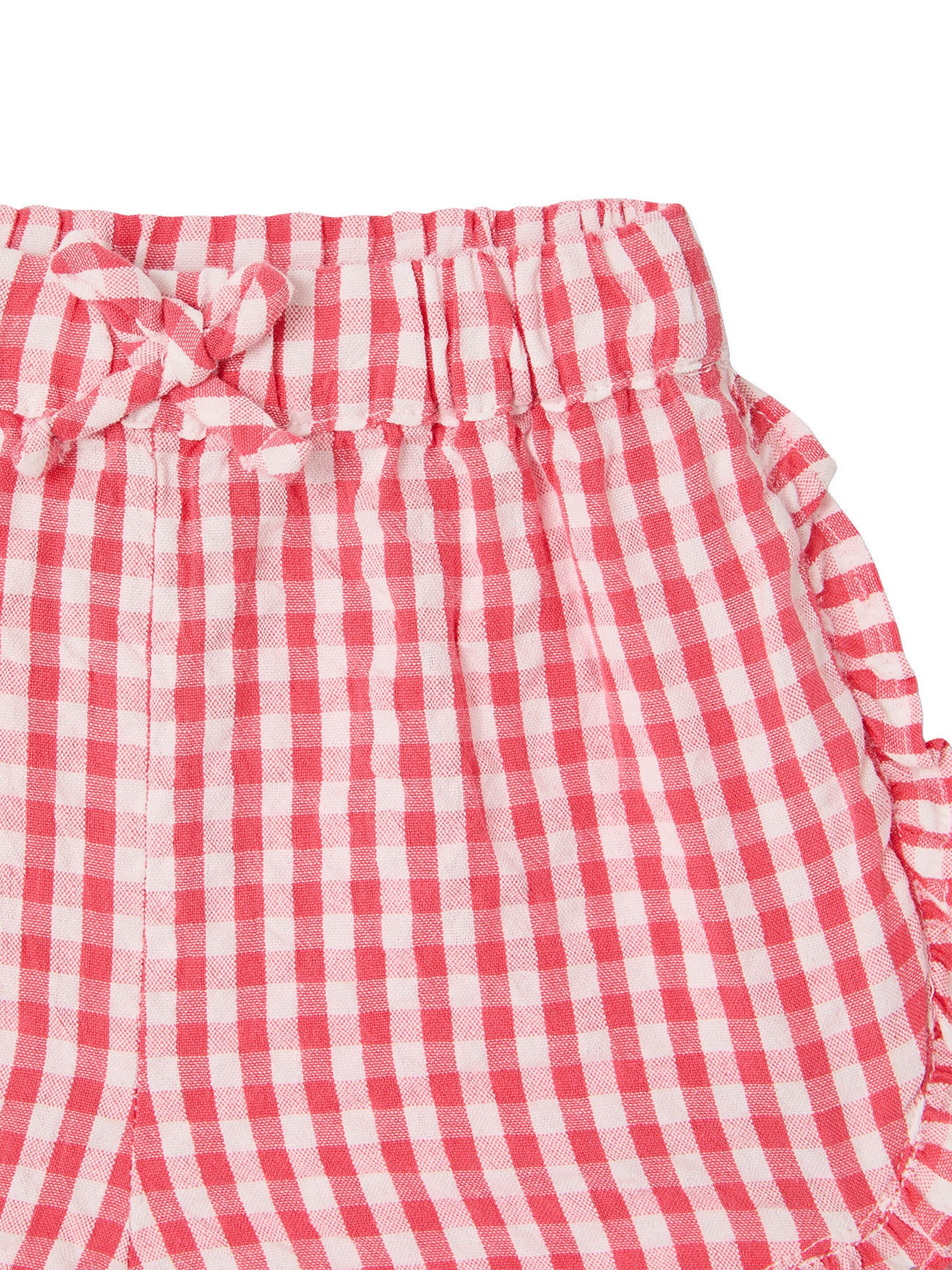 Vertbaudet Baby Shorts aus kariertem Seersucker rot kariert