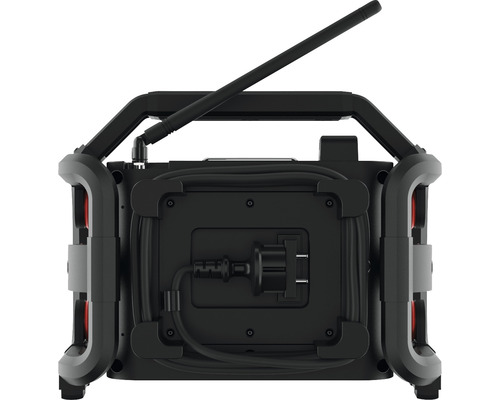 PerfectPro ROCKPRO bouwplaatsradio met DAB+ en FM-ontvangst, Bluetooth, inclusief oplader en geïntegreerde lithiumbatterij, AUX- en USB-ingang, IP65
