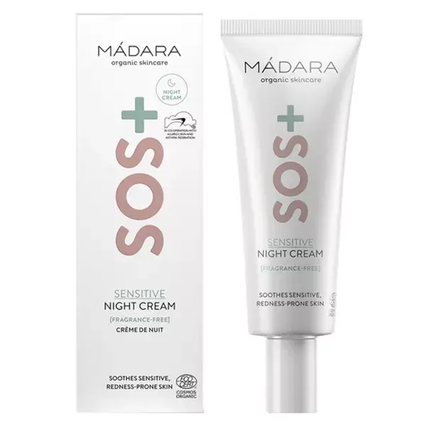 MÁDARA Sos+ Creme Noturno Orgânico Sensitive 70ml