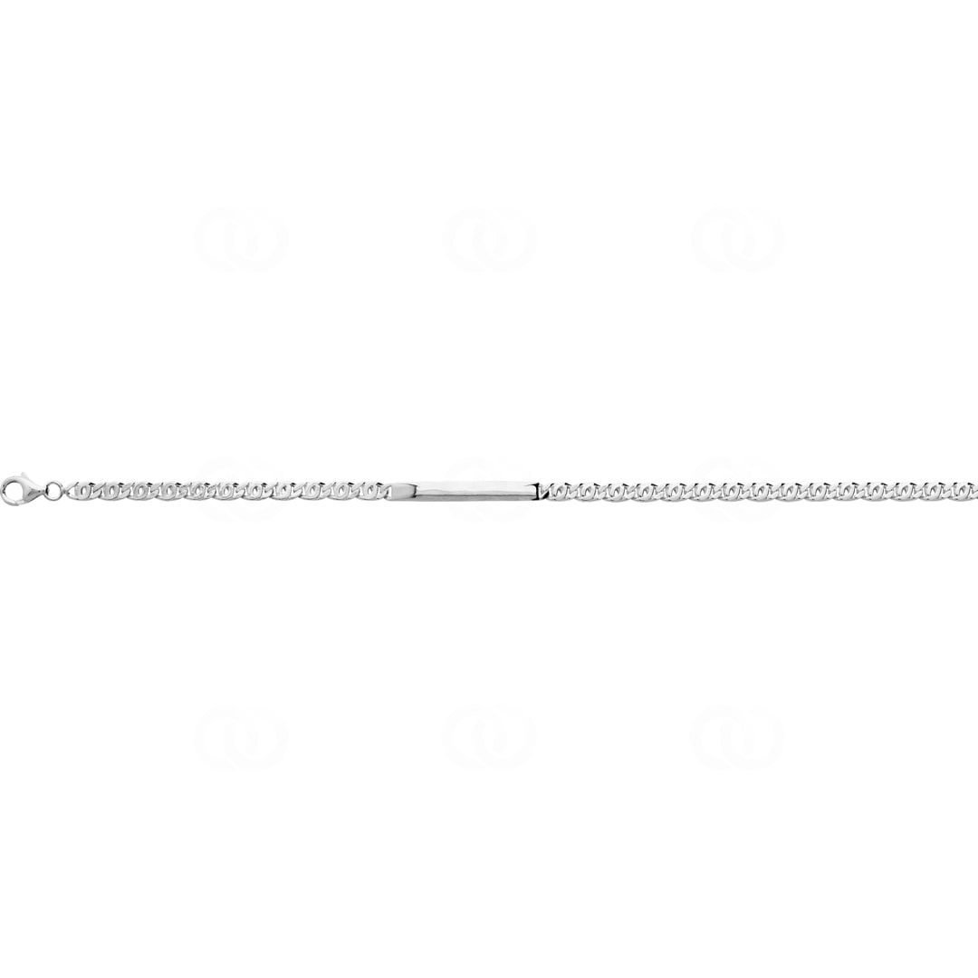 Gravurarmband Fantasie 925 Silber rhodiniert 3.8mm