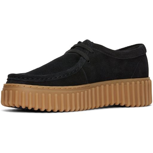 Clarks Torhill Bee Sko, Black Suede, 40