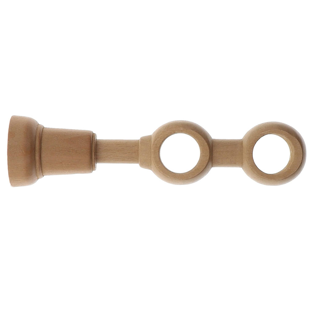 Support double naturel vernis D28mm
