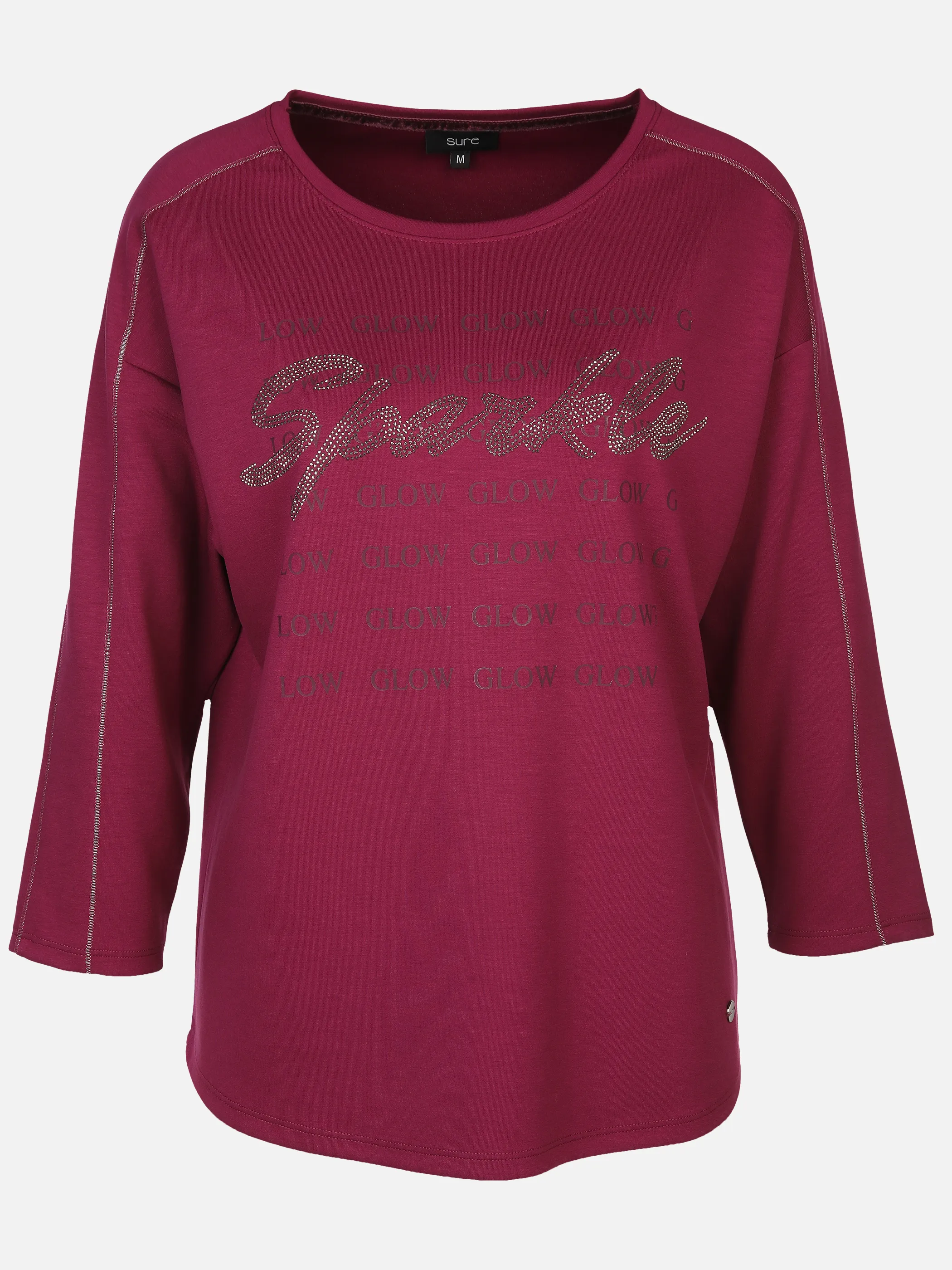 Damen Sweatshirt mit Glitzerschrift