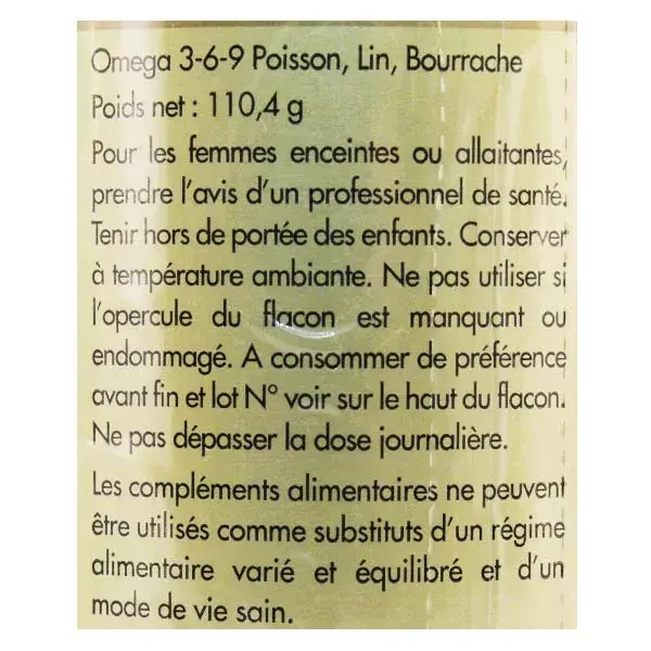 Solgar Omega 3-6-9 poisson lin bourrache 60 Softgels