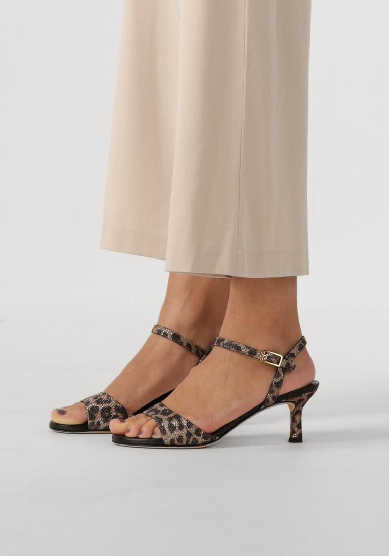bruine unisa sandalen met hak nahia
