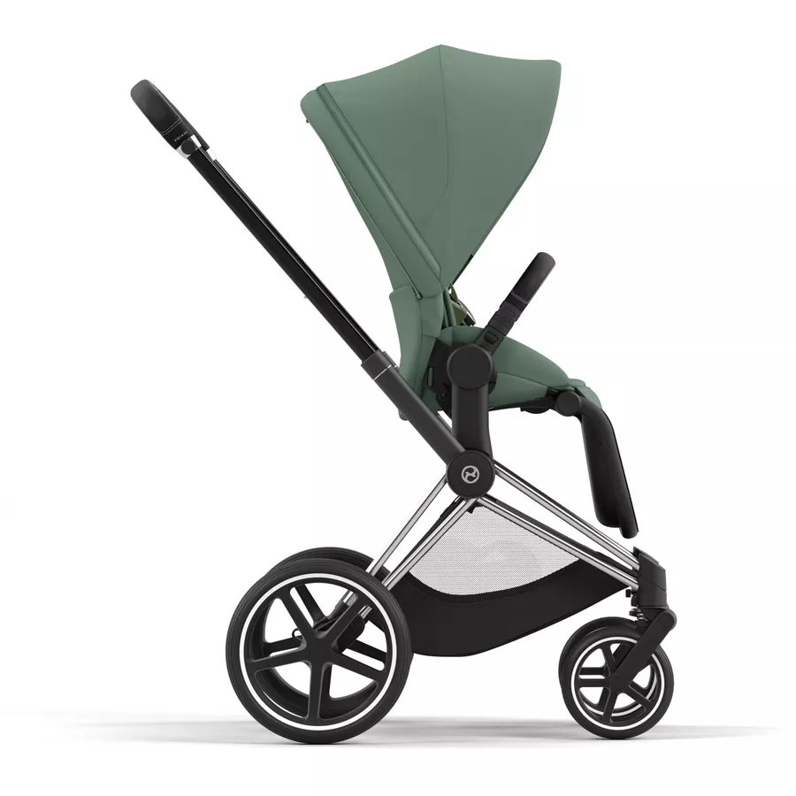 cybex PLATINUM Kombikinderwagen New Priam Chrome Black Leaf Green