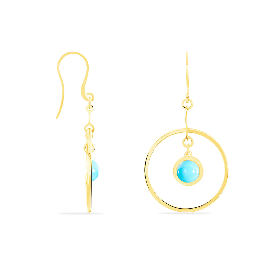 Boucles D'oreilles Pendantes Or Jaune