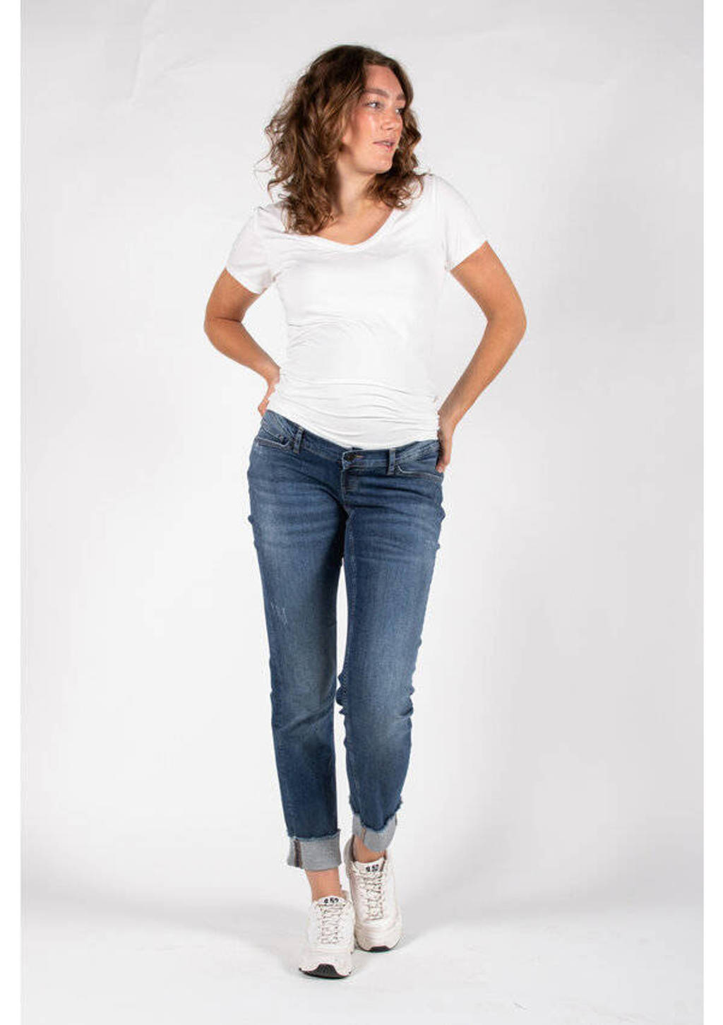 LOVE2WAIT low waist zwangerschaps regular jeans Norah stonewashed