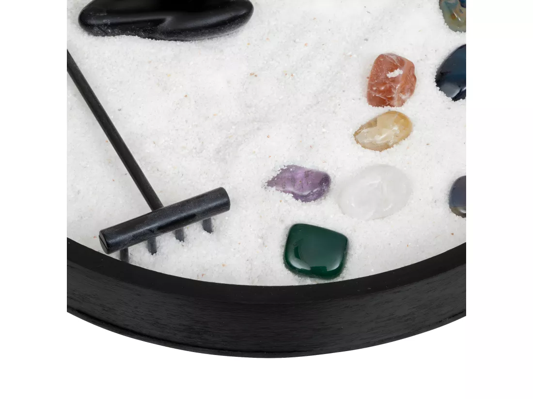 Objet décoratif Jardin Zen avec Plateau, Statuette et accessoires