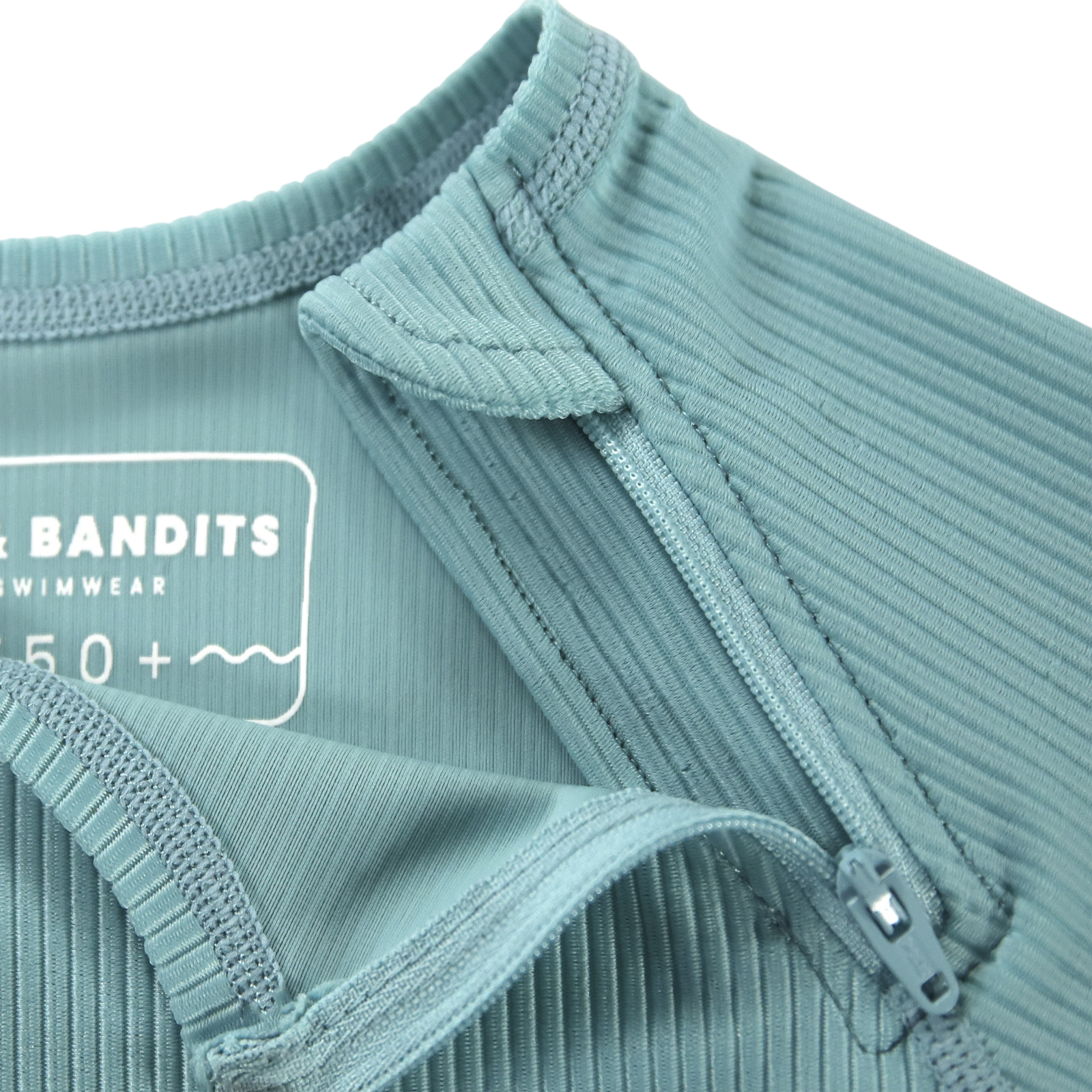 Badeshirt UPF 50  Ribbed LS Coastal Shade