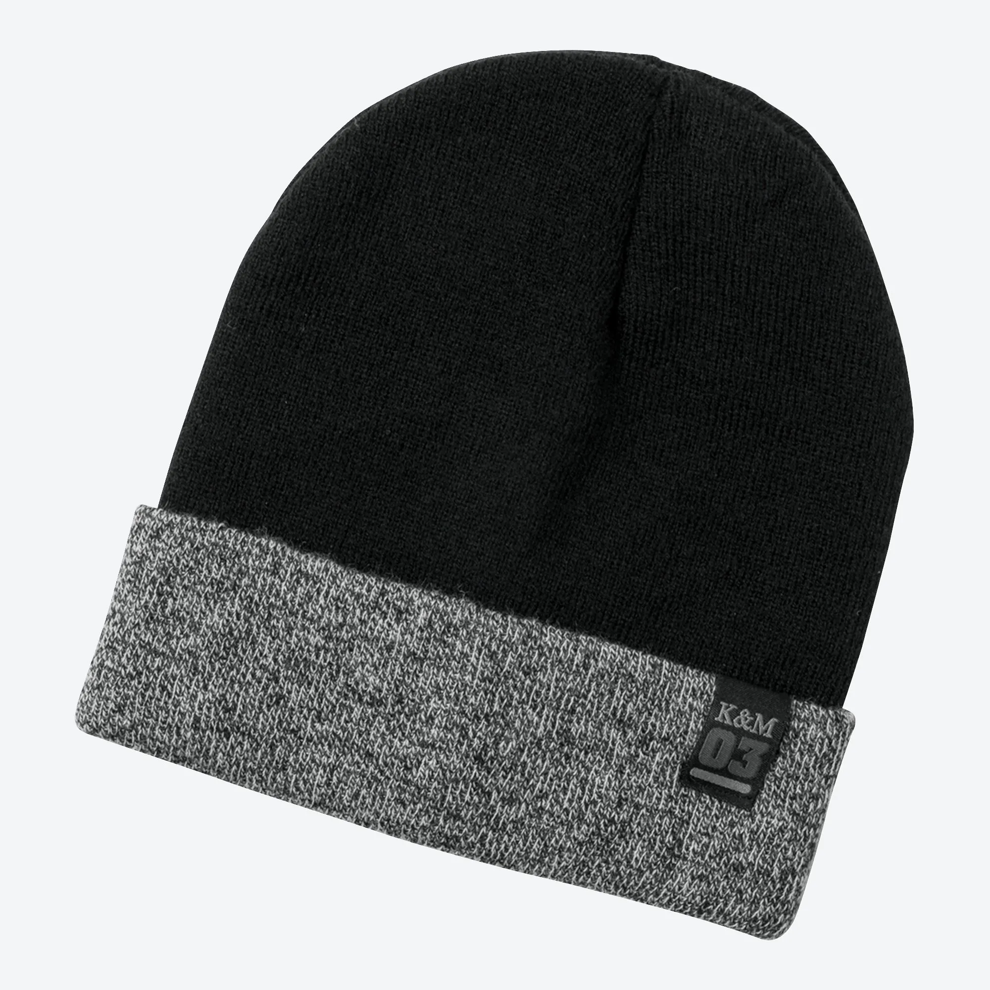 Herren-Strickmütze mit Patch