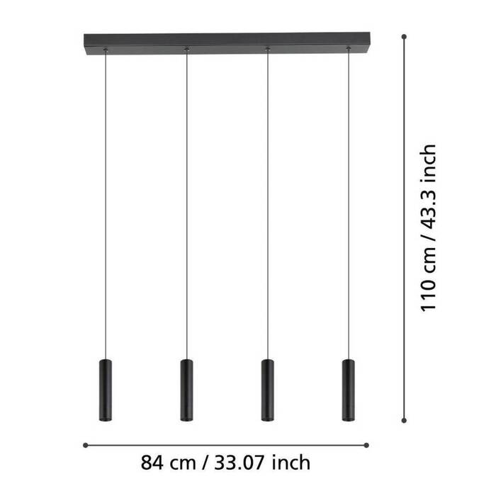 Eglo Almudaina langbordspendel sort Ø6 cm