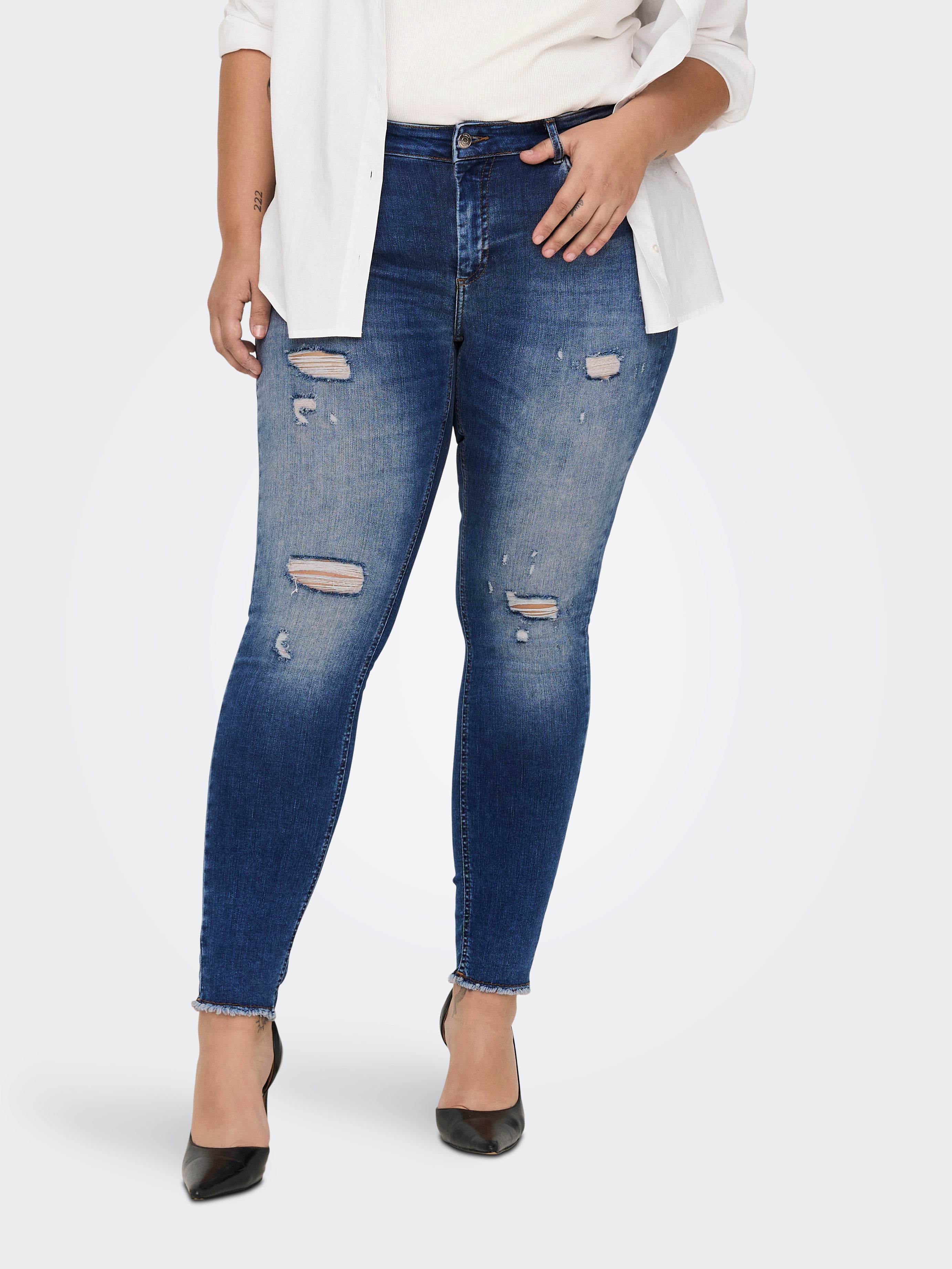 CARWILLY Skinny Fit Jeans Dark Blue Denim