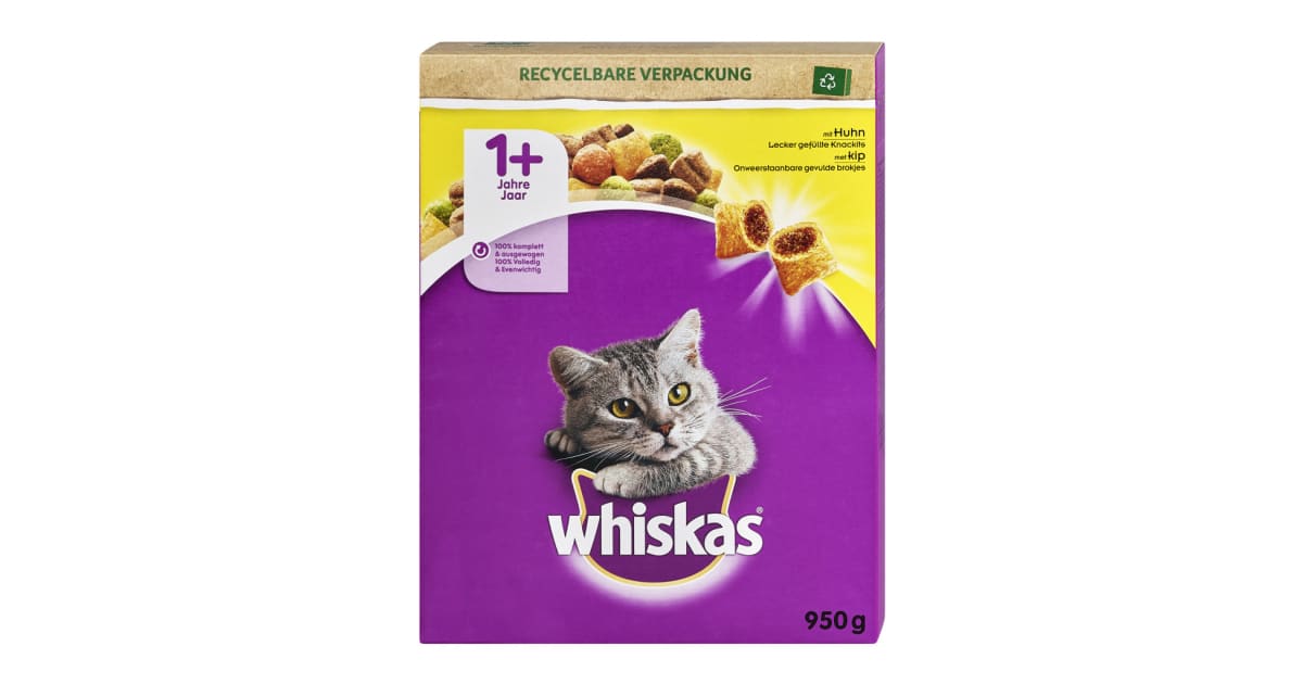 WHISKAS Katzennahrung Huhn 12. Monat