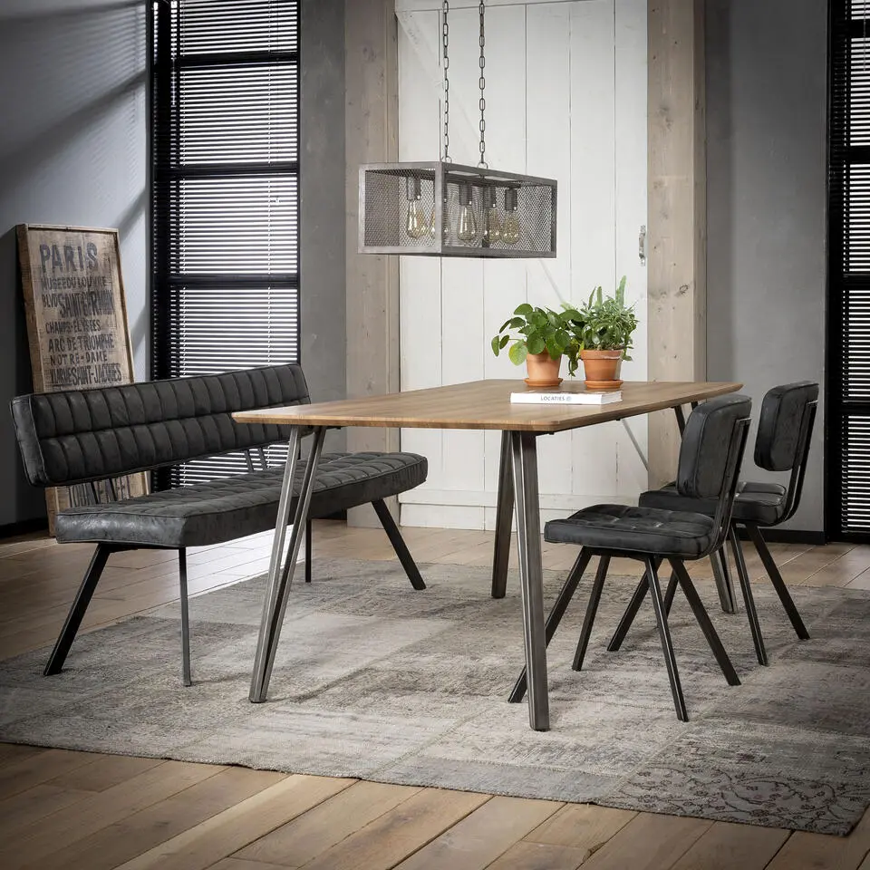 Hoyz - Eetkamerbank 180 cm - Kunstleer - 4 Personen