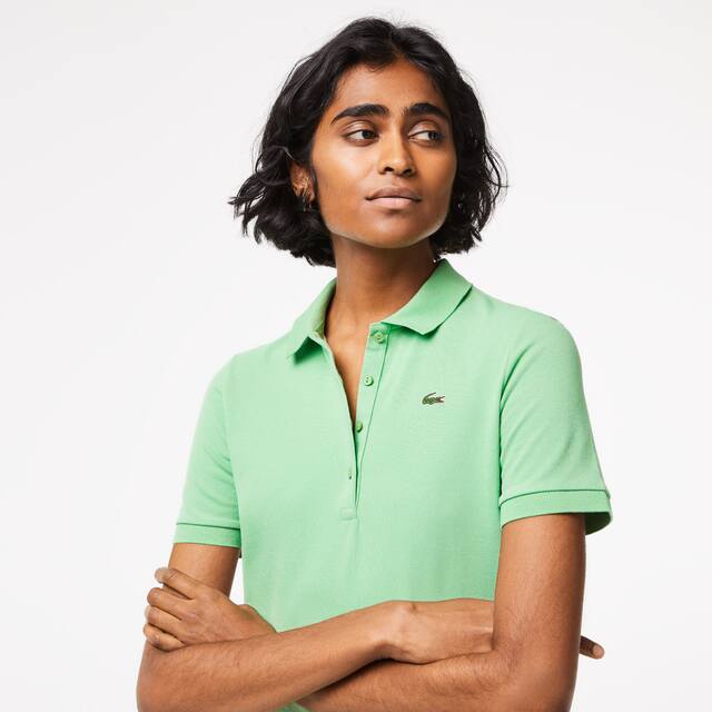 Polo femme slim fit Golf Lacoste SPORT ultra-dry en coton biologique Manches Courtes - Vert - Lacoste - Femme
